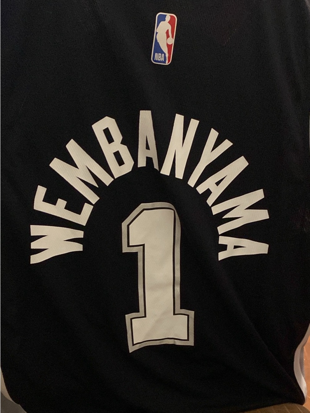 NBA Black Wembanyama #1 Basketball Jersey